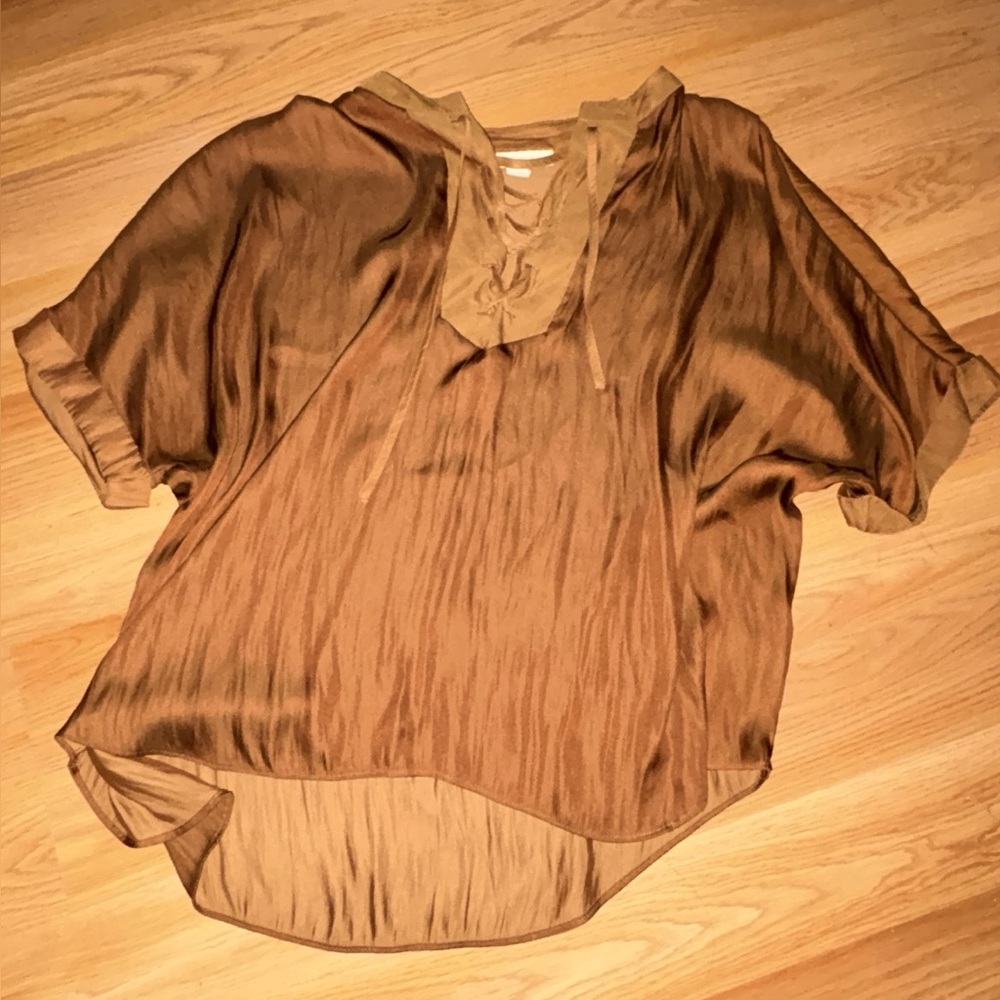 RYEGRASS Brown Sheer Blouse